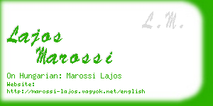 lajos marossi business card